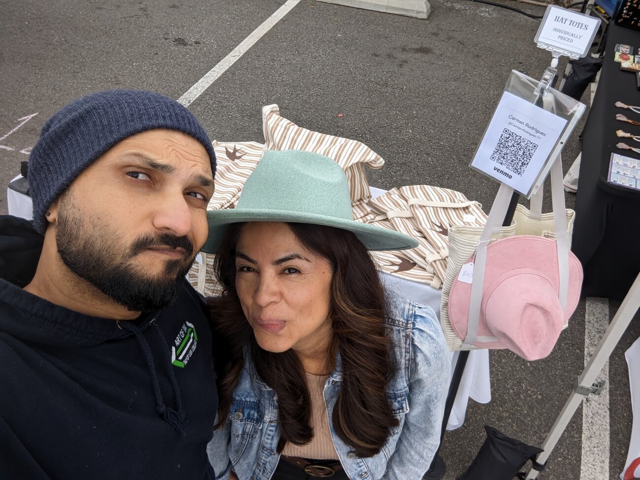 The two owners of SoCalFun365 out at a Southern California craft fair