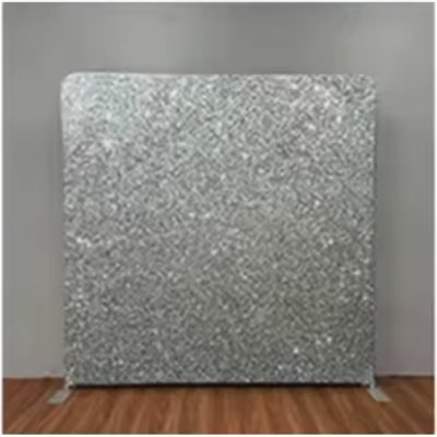 Silver glitter sparkle photo booth backdrop